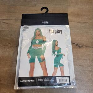 Sexy Forplay Take The Power Green Ranger Superhero 4pc Costume 551542